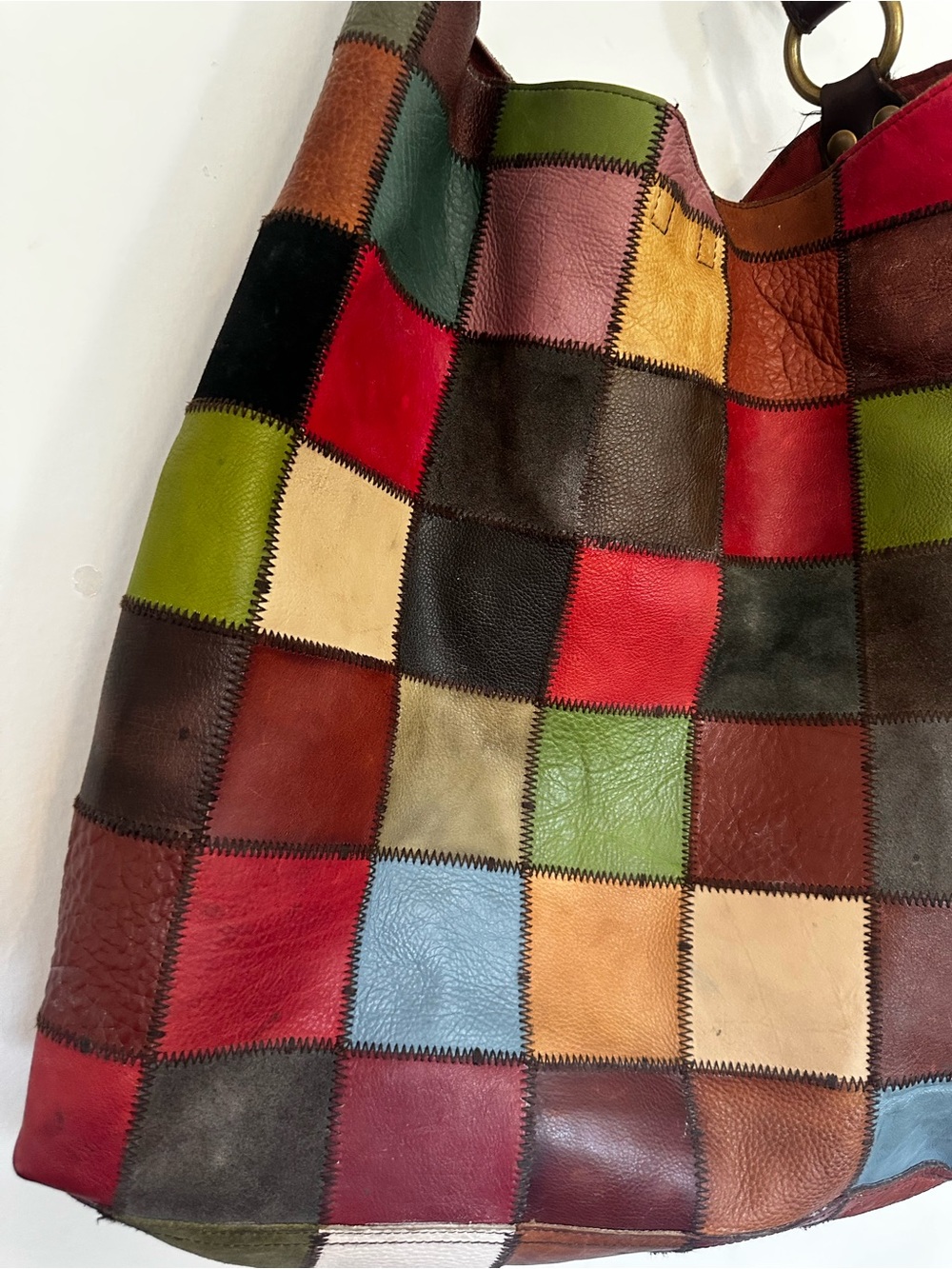 Lucky Brand Vintage Y2K hobo patchwork bag as seen in TV show Ugly Betty